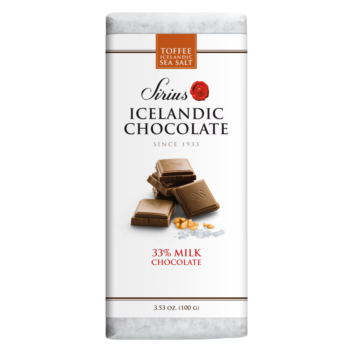 Noi Sirius 33% Milk Chocolate Toffee Sea Salt 1/pk Bar, 3.53oz
