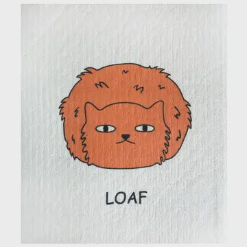 Loaf Cat Swedish Cellulose Dishcloth