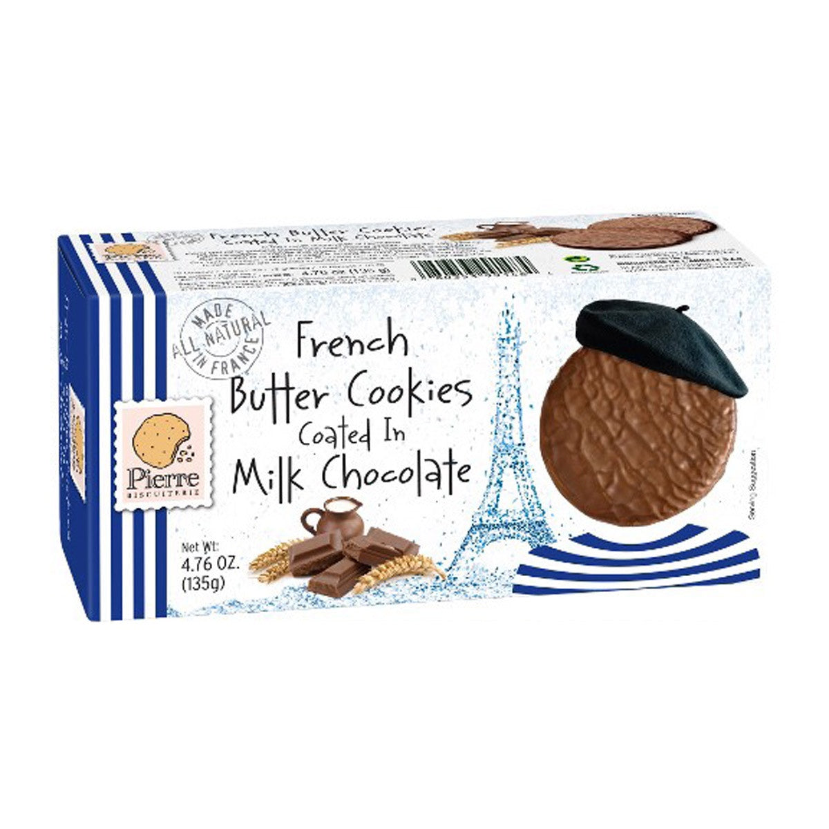 Pierre Biscuiterie Butter Cookies Coated In Milk Chocolate