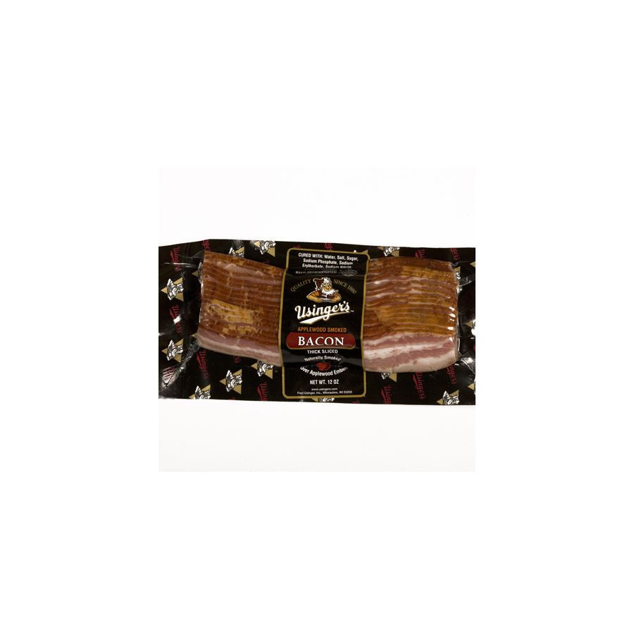 Usinger's Applewood Smoked Bacon, Thick-Sliced, 12 oz.