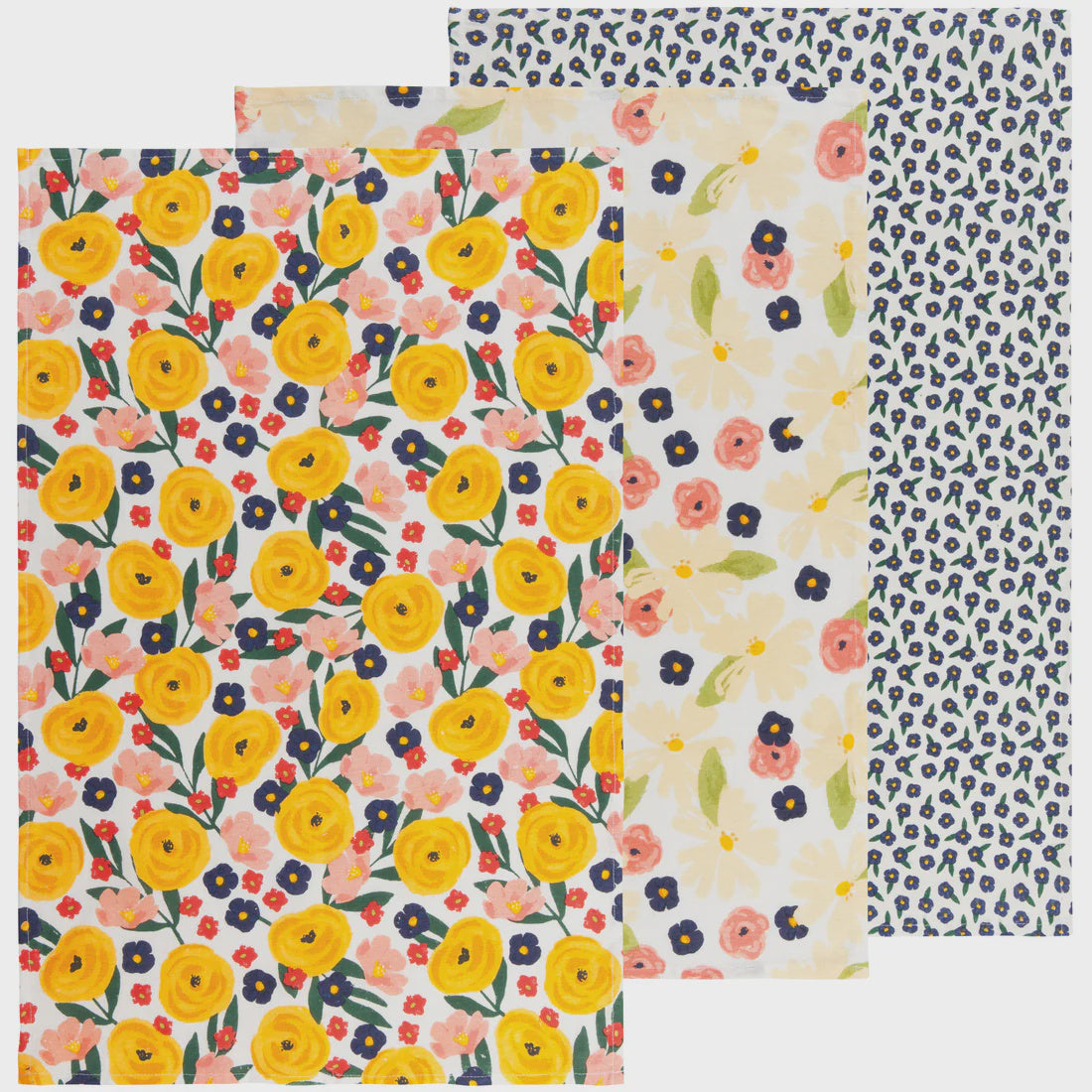 Full Bloom Bakers Floursack Towels, Set of 3