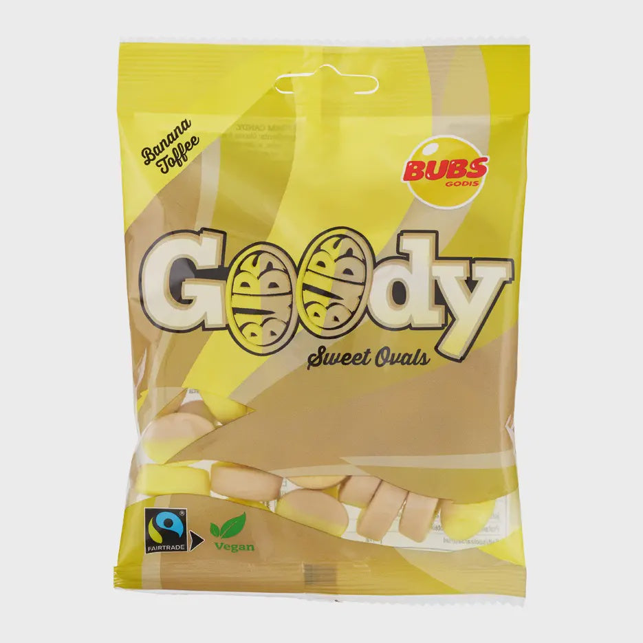 Bubs Godis Banana Toffee Ovals, 90 gr