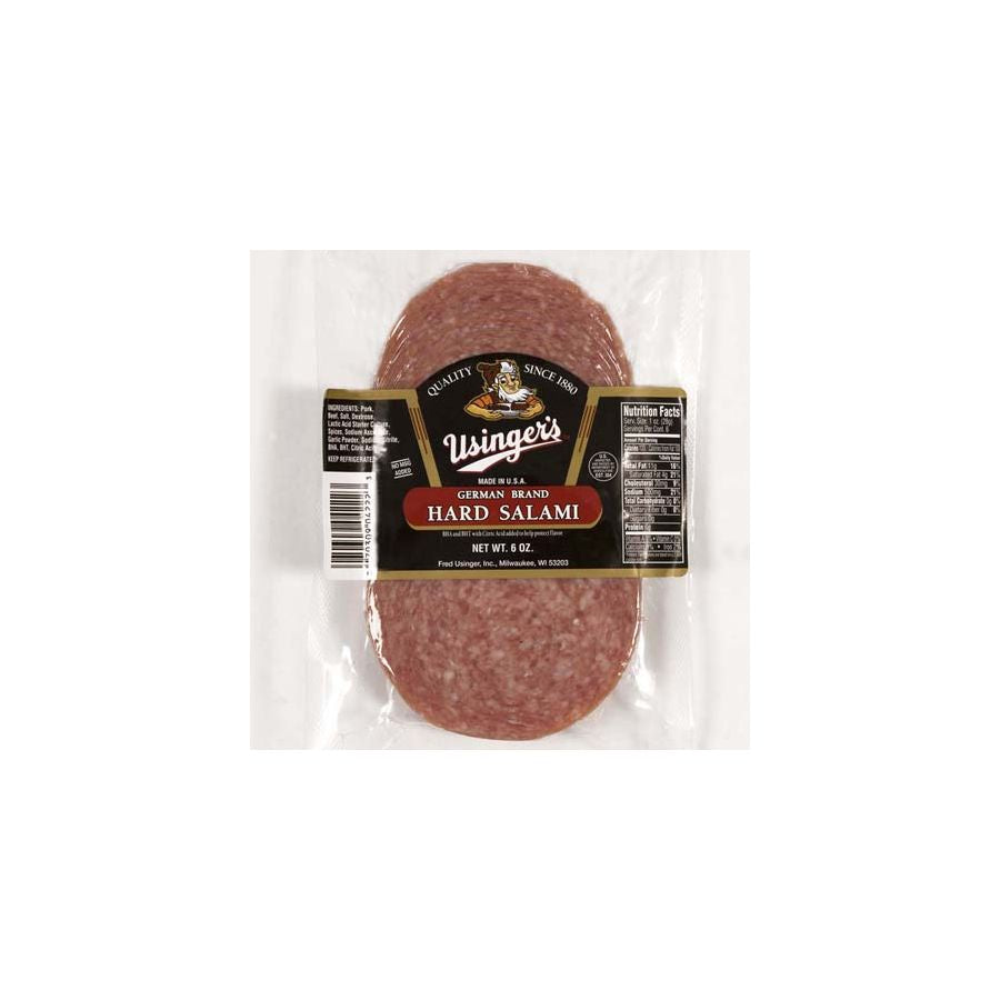 Usinger's Sliced Hard Salami, 6 oz.