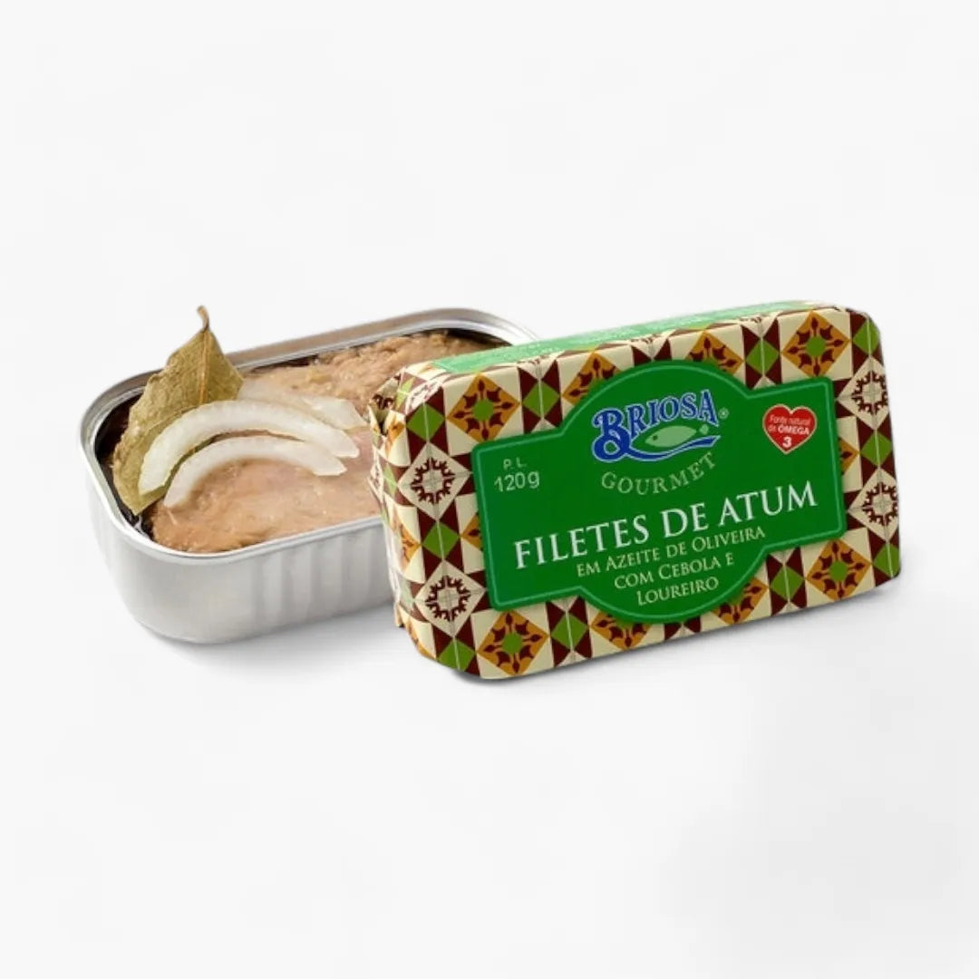 Briosa Gourmet Tuna Fillets in Olive Oil with Onion and Laurel, 4.2 oz