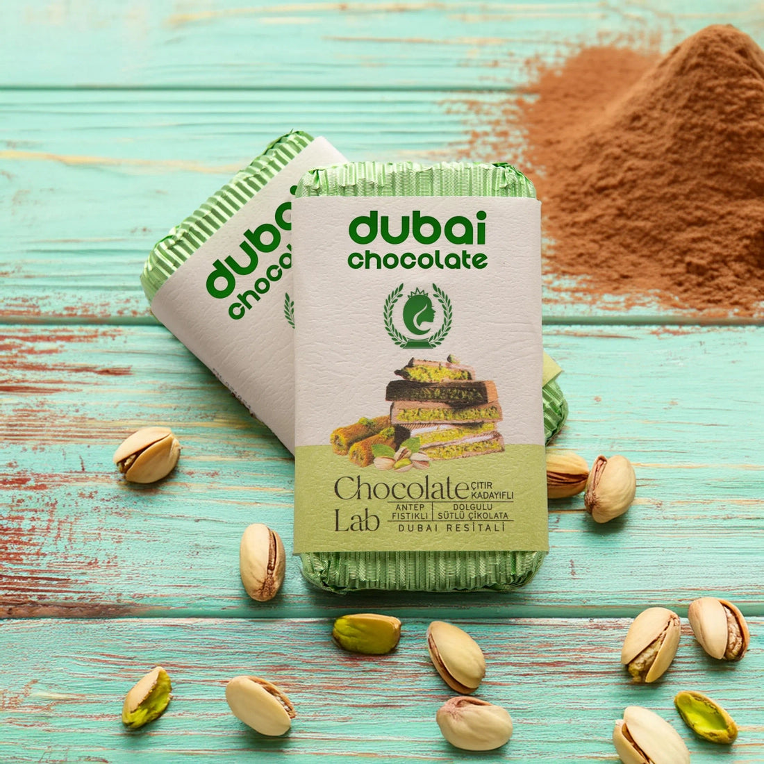 Carian's Famous Dubai Chocolate Bar with Premium Pistachio, 90 g