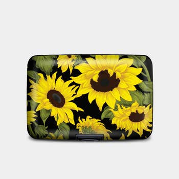 Sunflower on Black Armored Wallet