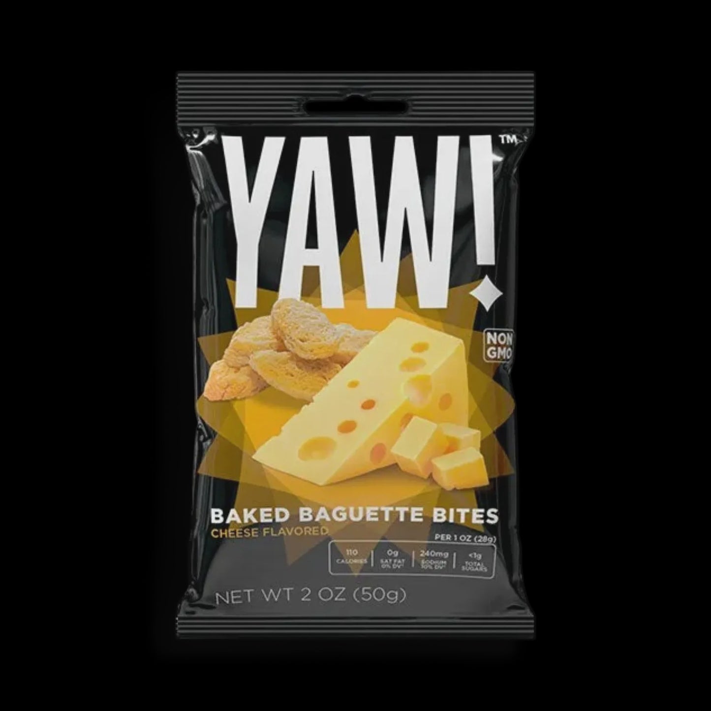 YAW! Cheese Flavored Baked Baguette Bites, 2 oz.