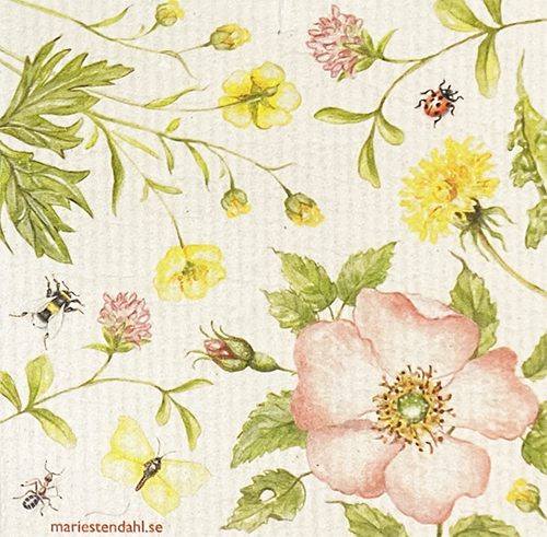 Wild Rose Swedish Cellulose Dishcloth