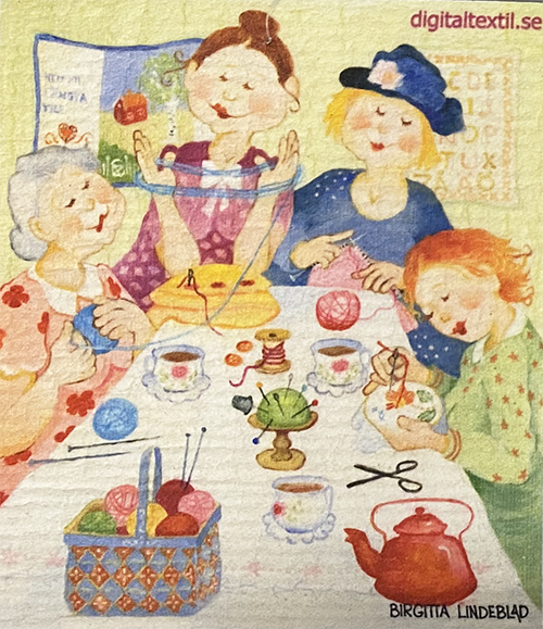Knitting Ladies Swedish Cellulose Dishcloth