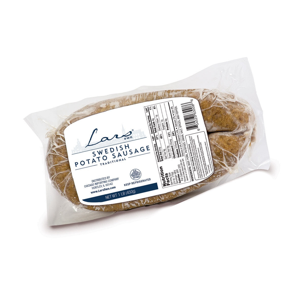 Lars Own Swedish Potato Sausage, 1-lb.