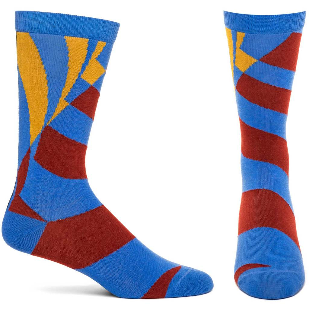 Ozone Spiraling Ramps Frank Lloyd Wright Socks, Blue