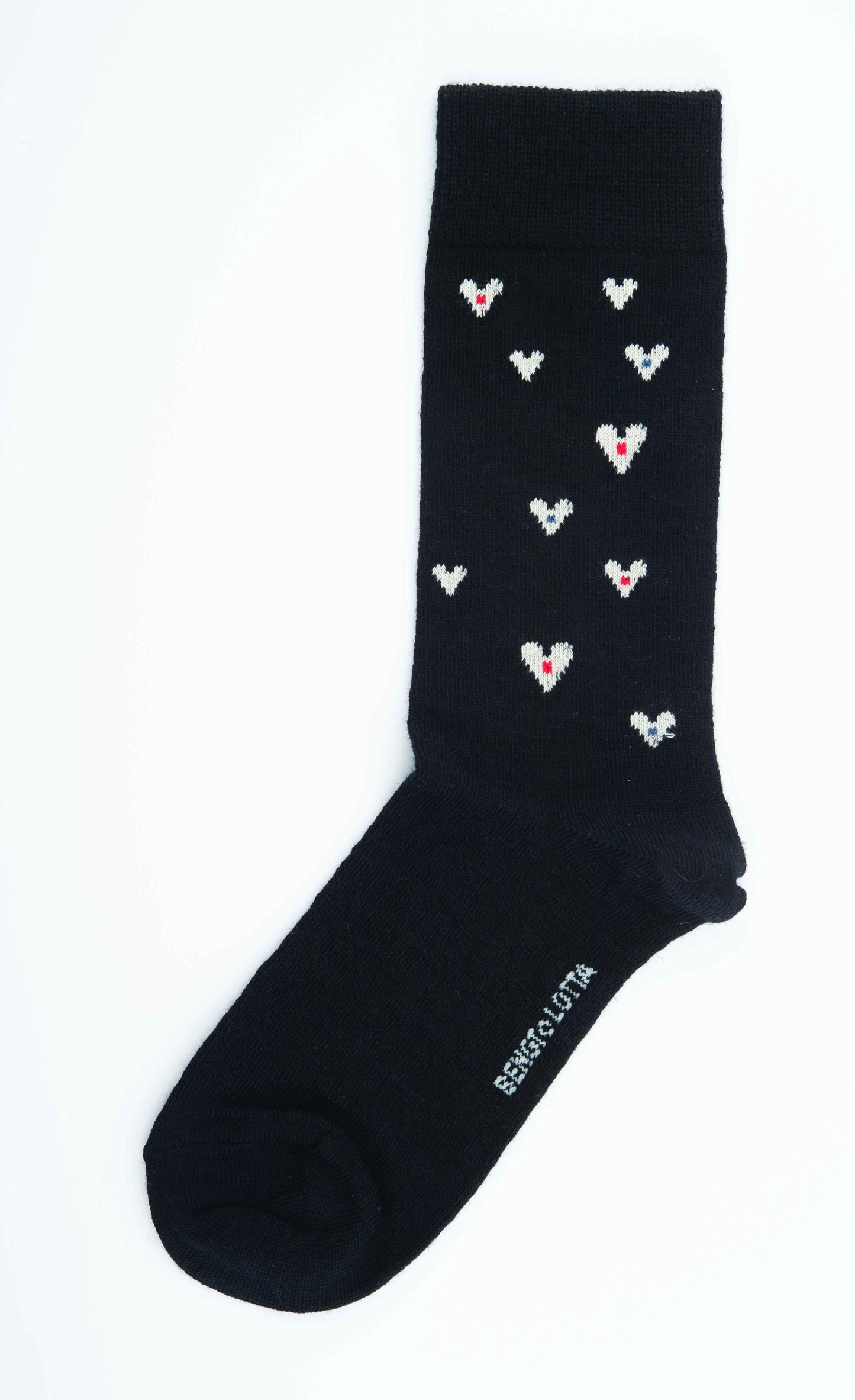 Bengt & Lotta Socks, Small Heart - Black, Small