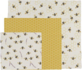 Bees Beeswax Wrap, Set of 3