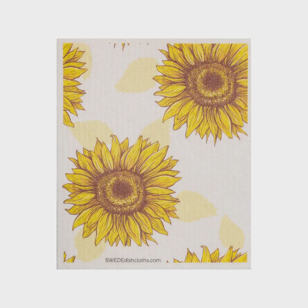 Blooming Sunflower Swedish Cellulose Dishcloth