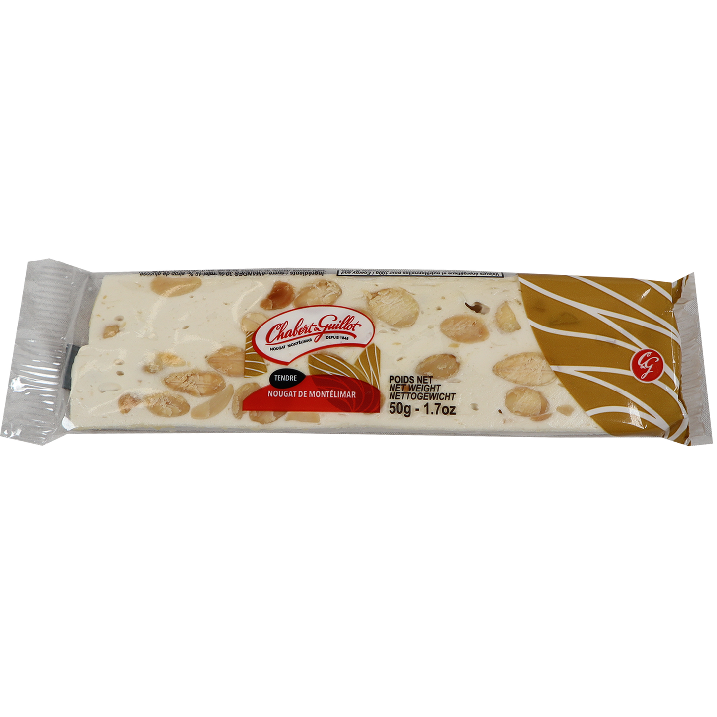 Chabert & Guillot White Nougat Bar, 1.8 oz.