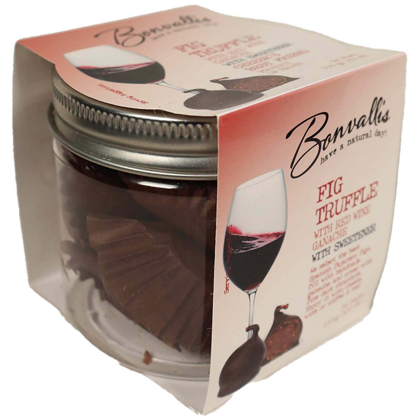 Bonvallis Dark Choc Covered Fig w/Red Wine, 3.52 oz.