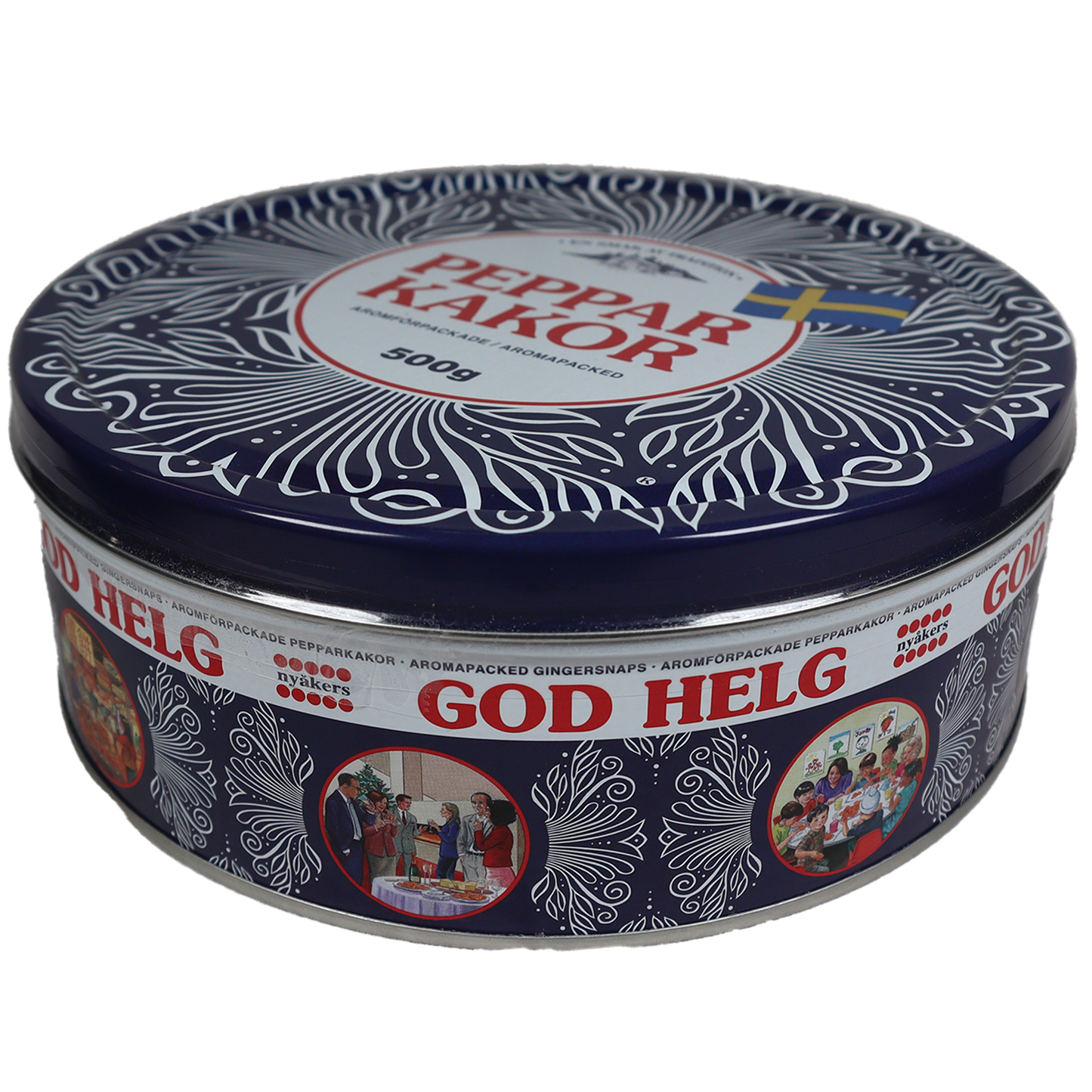 Nyakers Gingersnaps "God Helg" Nice Weekend Tin, 17.64 oz.