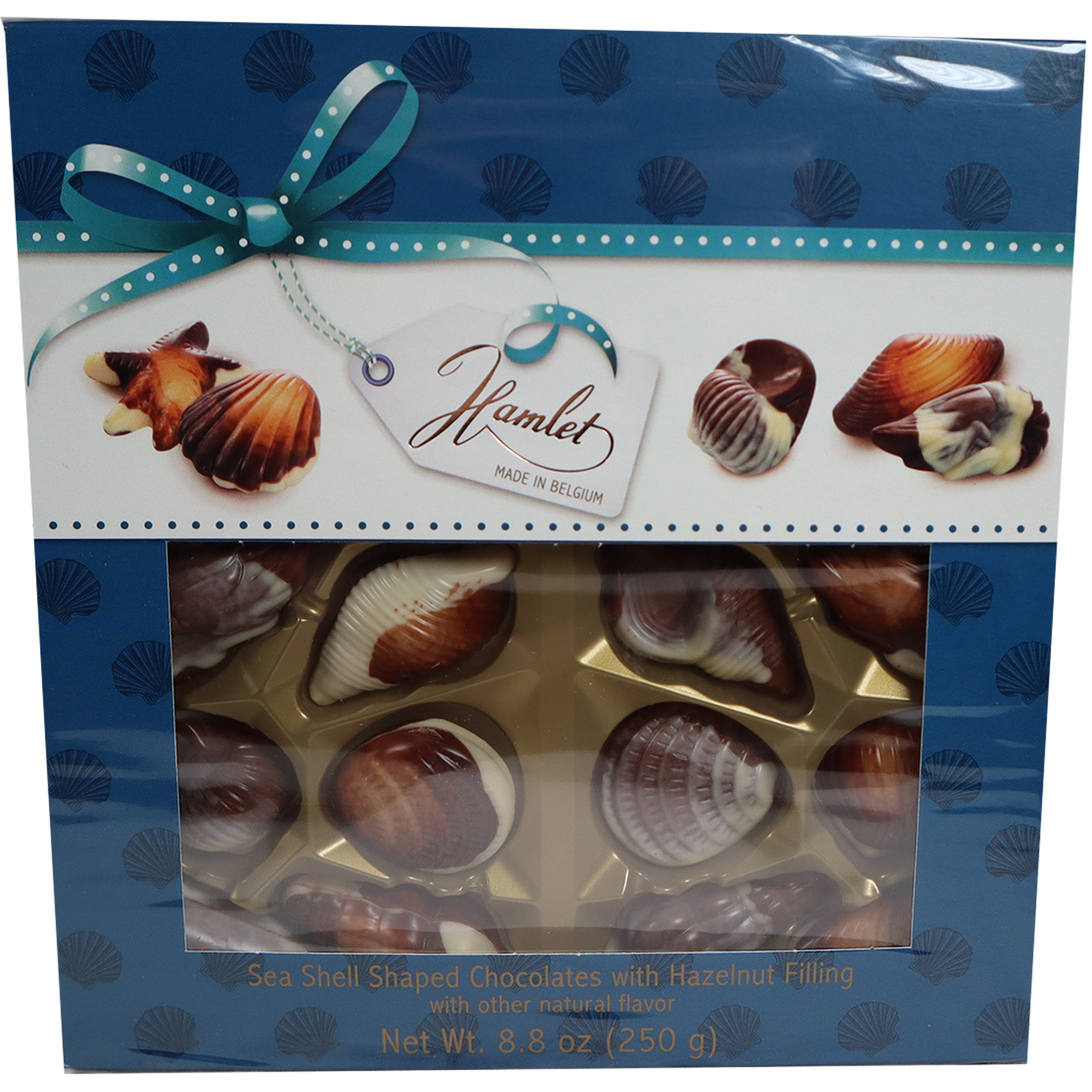 Hamlet Chocolate Seashells, Window Gift Box, 8.8 oz.