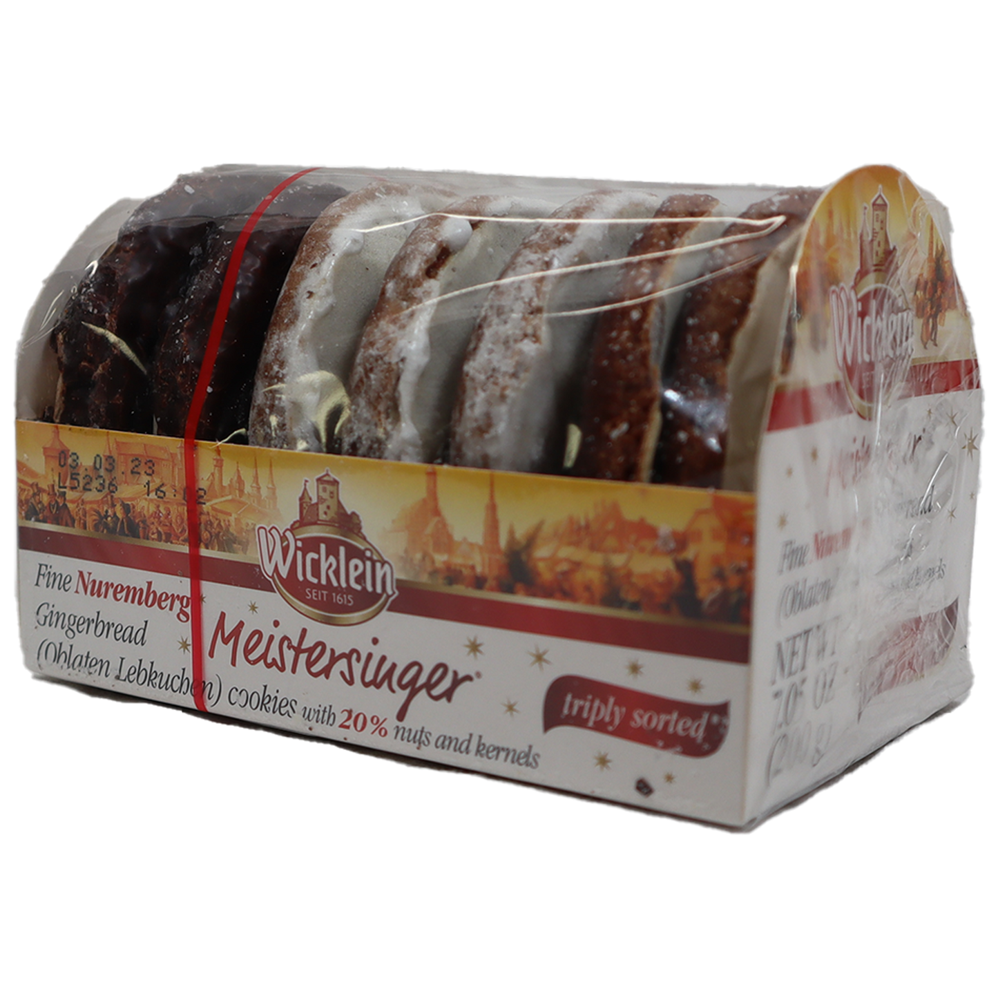 Meistersinger Assorted Lebkuchen with 20% Nuts, 7 oz.