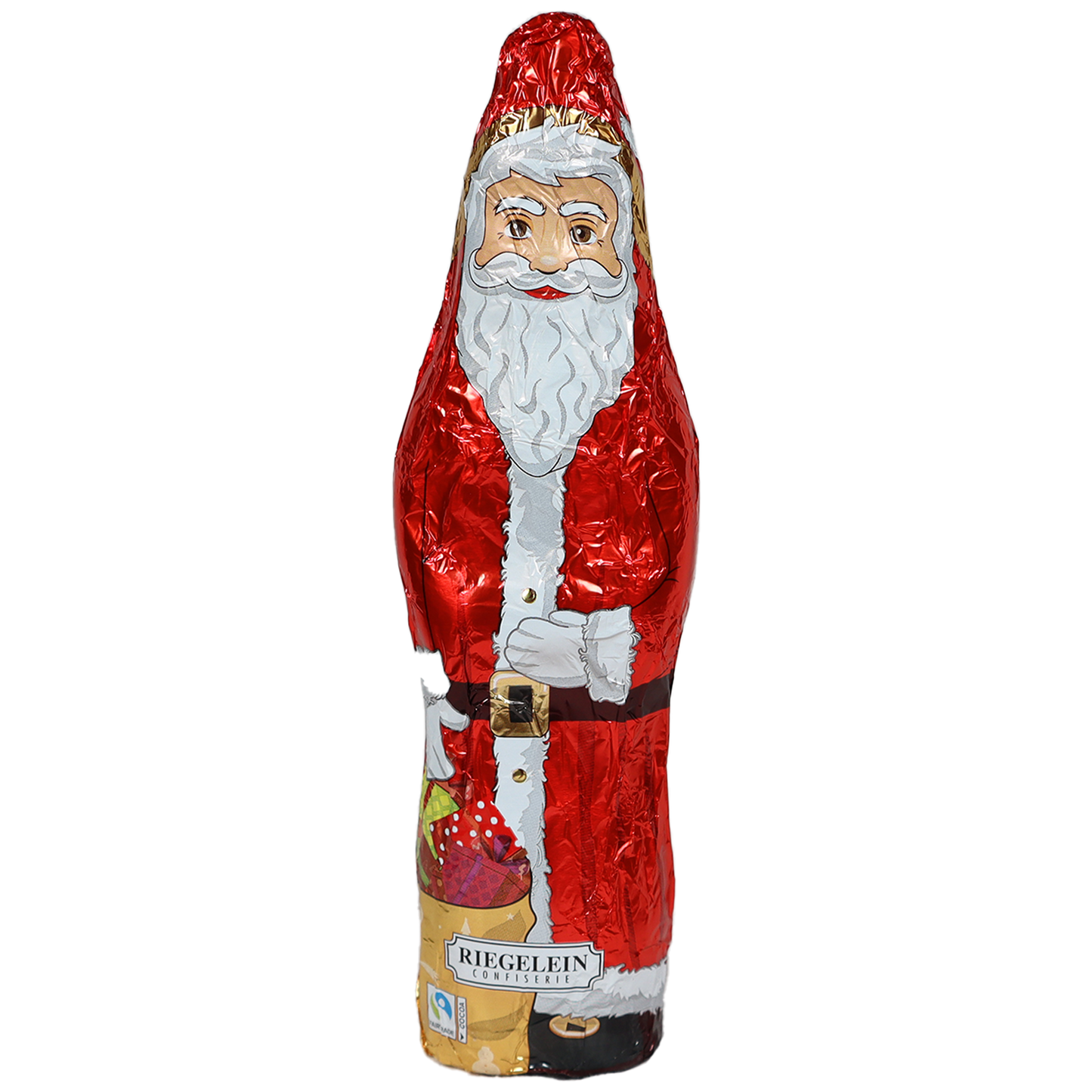 Riegelein Hollow Chocolate Santa 6.5", 2.1 oz.