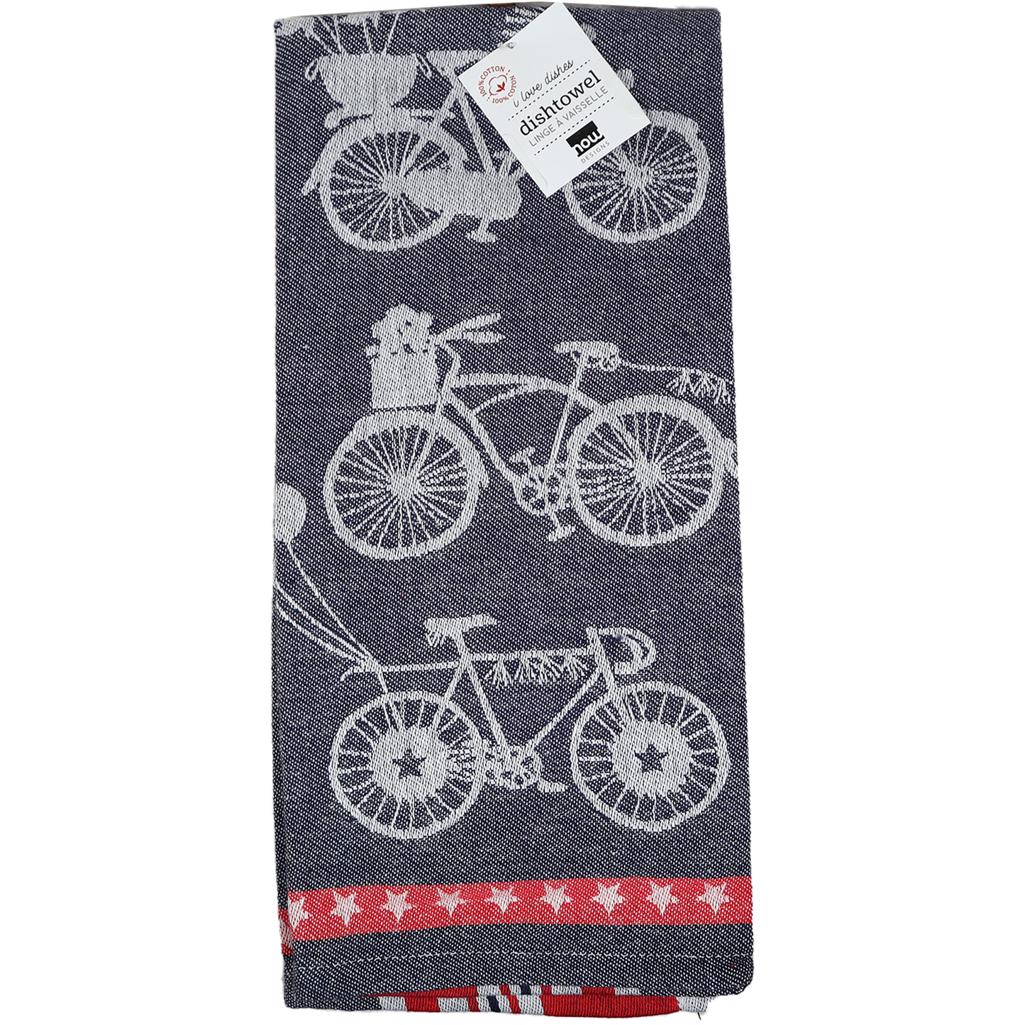 Stars & Spokes Jacquard Dishtowel