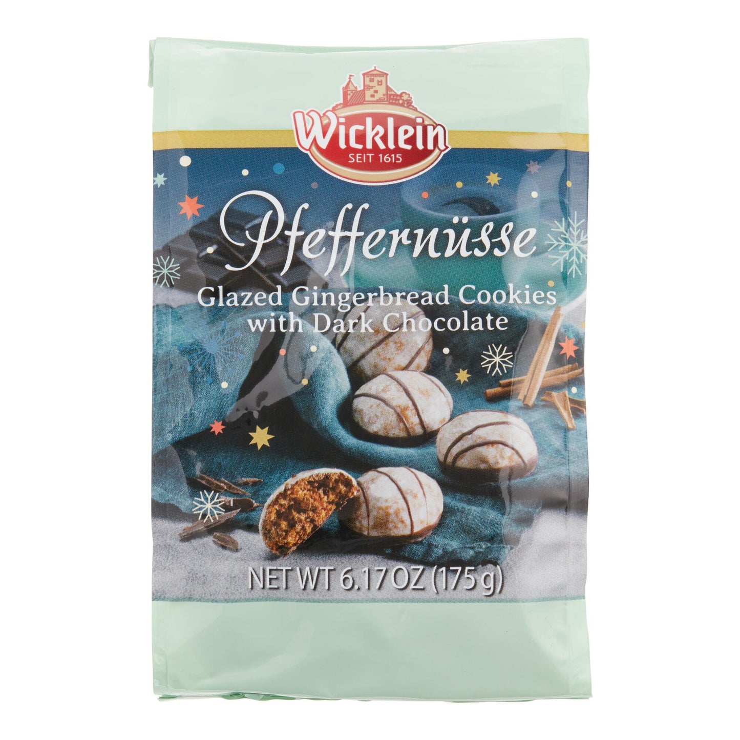 Wicklein Pfeffernusse Glazed Gingerbread with Dark Chocolate Bag, 6.17 oz.