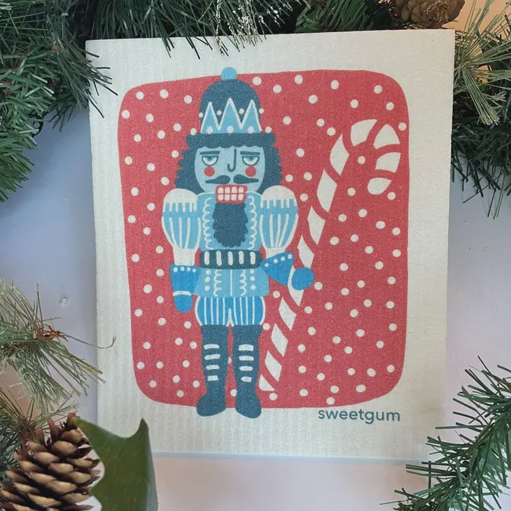 Blue Nutcracker Swedish Cellulose Dishcloth