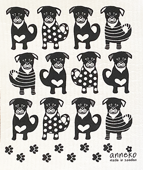 Black Dogs Swedish Cellulose Dishcloth