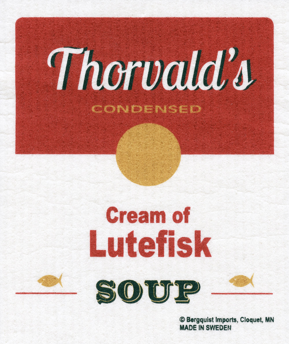 Cream of Lutefisk Soup Swedish Cellulose Dishcloth