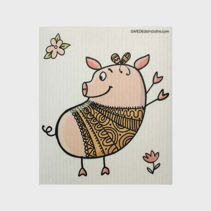 Dancing Pig Swedish Cellulose Dishcloth