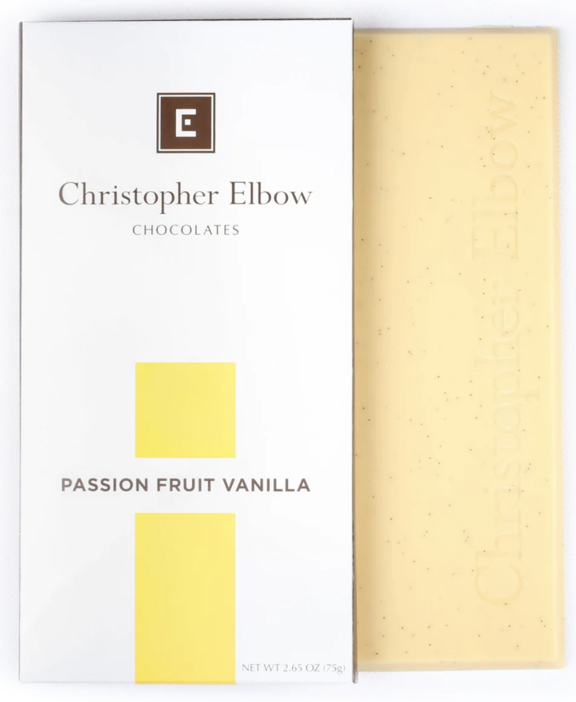 Christopher Elbow Passion Fruit Vanilla White Chocolate Bar, 2.65 oz.
