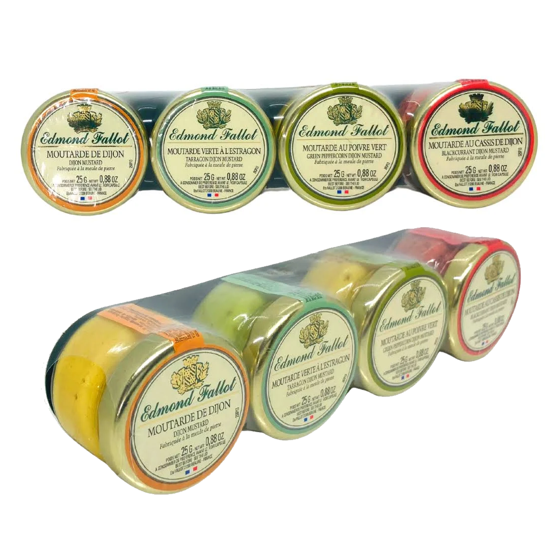 Edmond Fallot Mustard 4-Pack, 4 x 1 oz. Jars