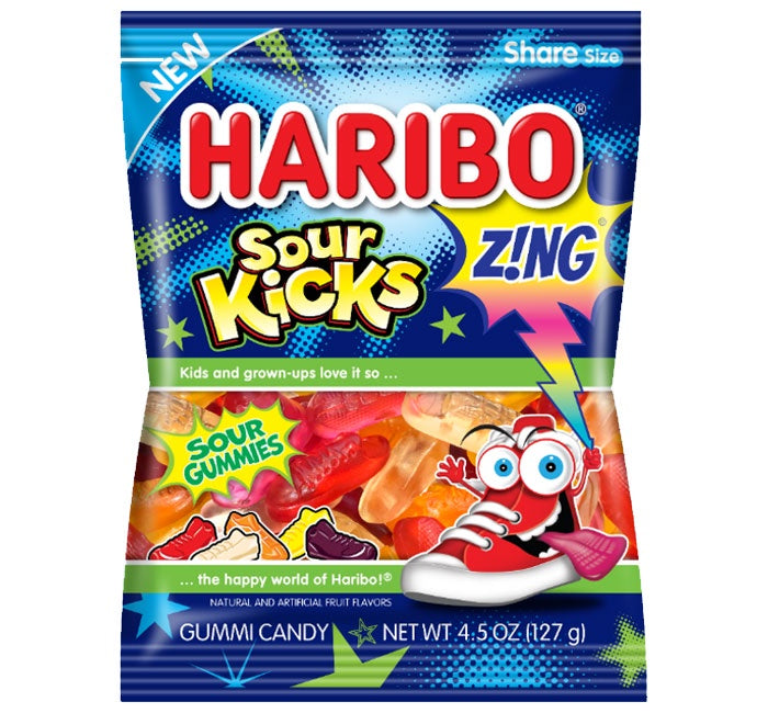Haribo Zing Sour Kicks, 4.5 oz.