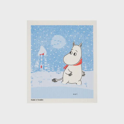 Moomin - Snow, Swedish Cellulose Dishcloth