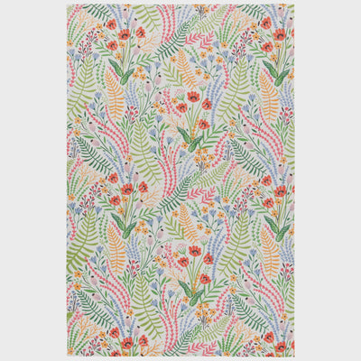Bouquet Printed Cotton Dishtowel