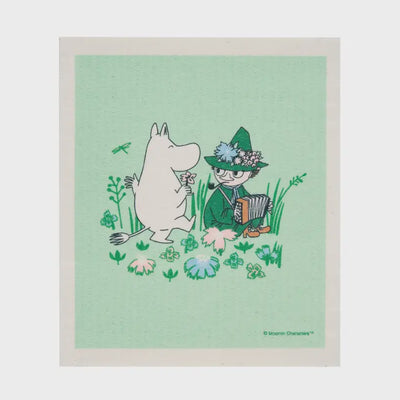 Moomin - Moomintroll & Snufkin, Swedish Cellulose Dishcloth