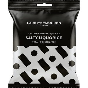 Lakritsfabriken Salty Liquorice in Bag, 3.53 oz.