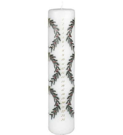 Christmas Wreaths Tall Advent Candle