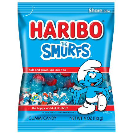 Haribo Smurf, 4z bag