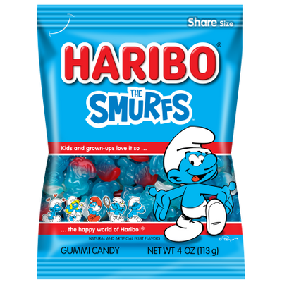 Haribo Smurf, 4z bag