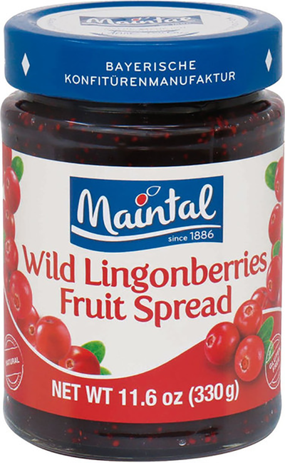 Maintal Wild Lingonberry Fruit Spread, 11.6 oz.