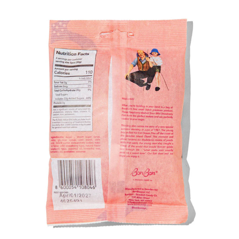 Bonbon Sour Wild Strawberry Fish (150g)
