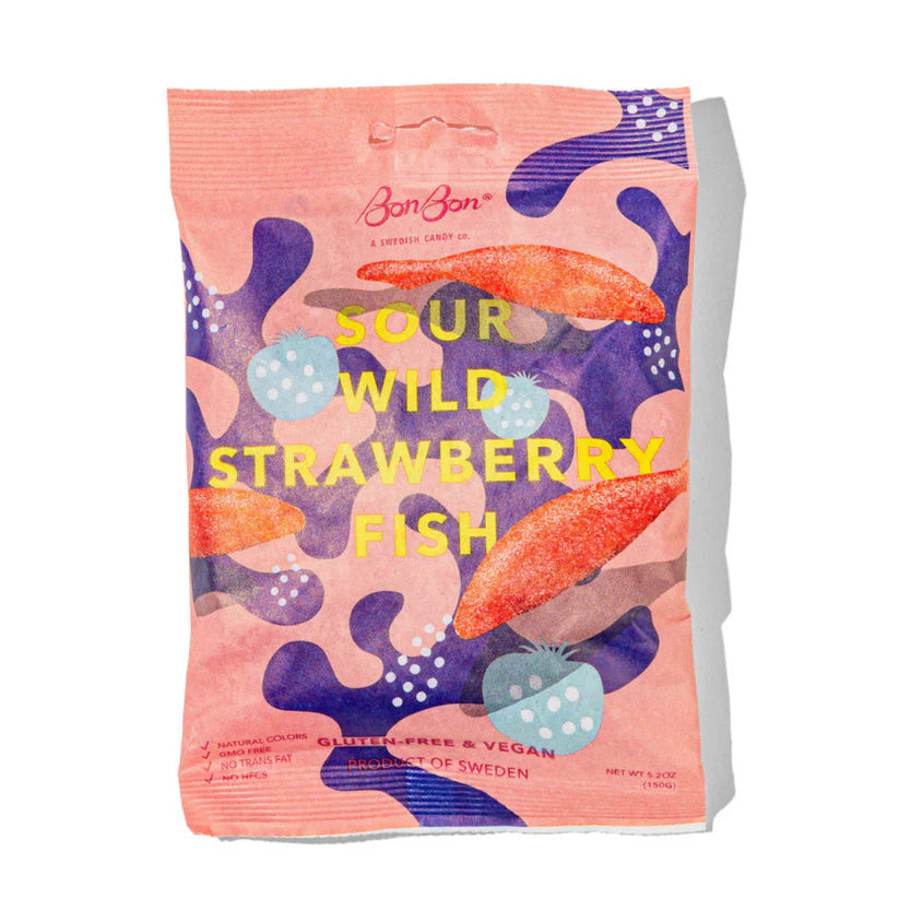 Bonbon Sour Wild Strawberry Fish (150g)