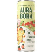 Aura Bora Strawberry Basil Sparkling Water, 12 oz.