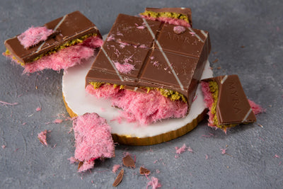 Dubai Angel Hair Chocolate Bar - Pink Cotton+Pistachio, 3.88 oz. (110 g)