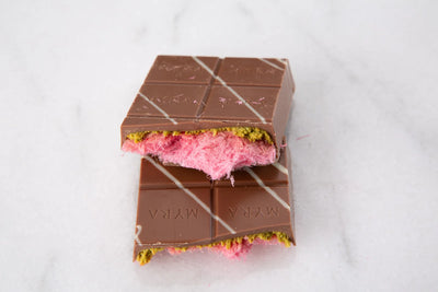 Dubai Angel Hair Chocolate Bar - Pink Cotton+Pistachio, 3.88 oz. (110 g)