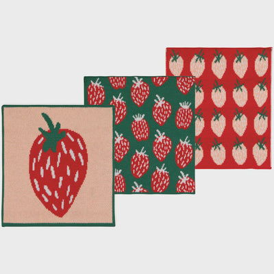 Berry Sweet Knit Dishcloth, Set of 3