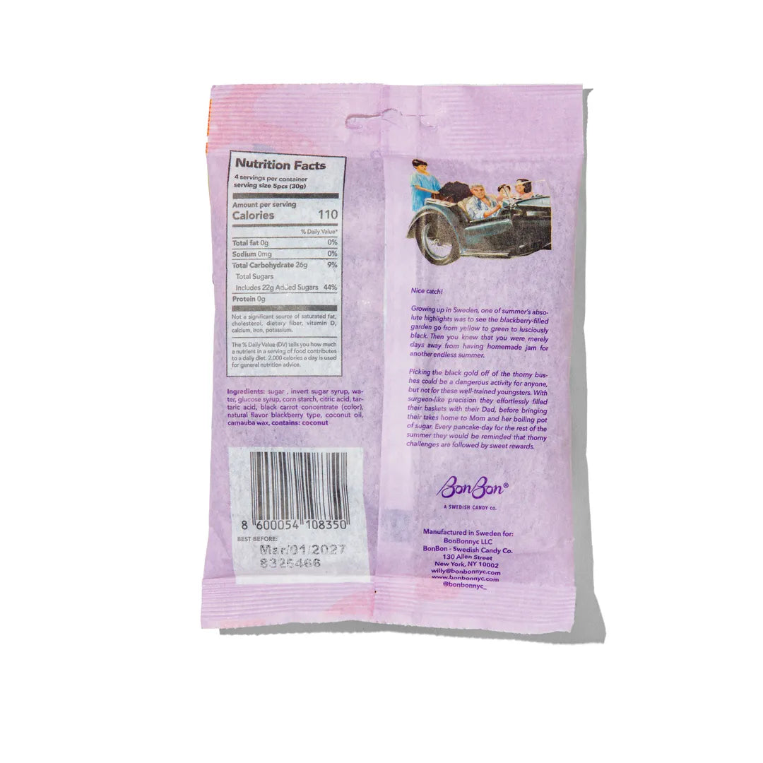 Sour Blackberry Fish - Swedish Candy 5.2oz (150g)