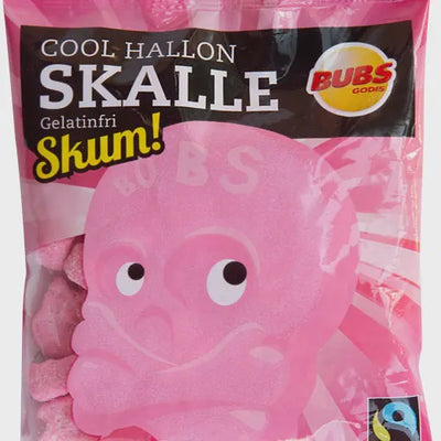 BUBS Cool Raspberry Sour Skulls, 90 gr