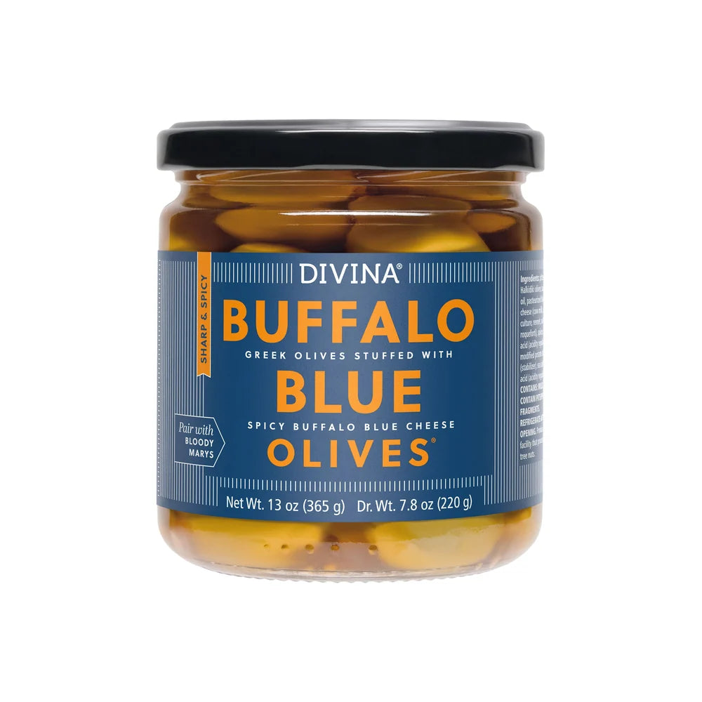 Divina Buffalo Blue Olives, 13 oz. (365 g)